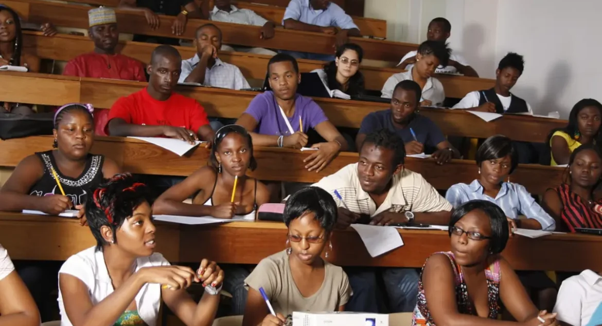 African students learning
